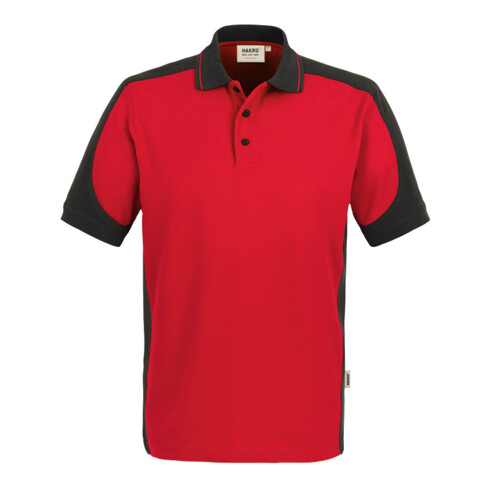 Hakro Polo Contrast Performance, rouge, Taille unisexe: 2XL
