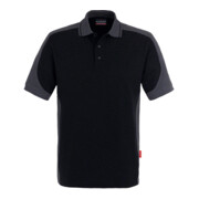 Hakro Polo-shirt Contrast Performance, noir, taille unisexe : L