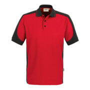 Hakro Polo-Shirt Contrast Performance, rot, Unisex-Größe: L