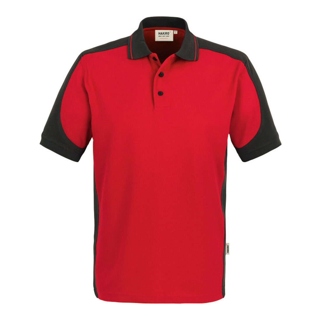 Hakro Polo-Shirt Contrast Performance, rot, Unisex-Größe: XL