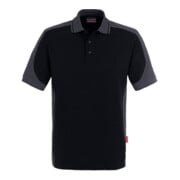 Hakro Polo-Shirt Contrast Performance, schwarz, Unisex-Größe: L