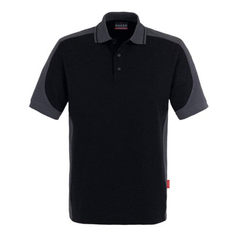 Hakro Polo-Shirt Contrast Performance, schwarz, Unisex-Größe: M