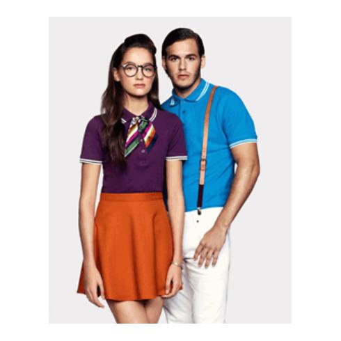 Hakro Poloshirt Twin-Stripe 805 cherry/weiß