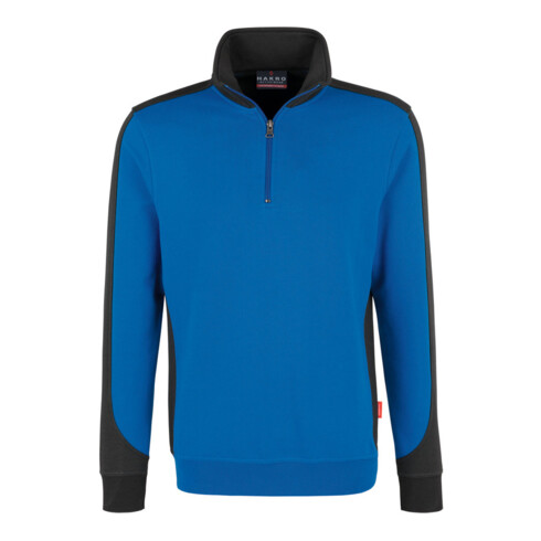 Hakro Sweat-shirt zippé Contrast Performance, royal, taille unisexe : XL