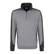 Hakro Sweat-shirt zippé Contrast Performance, titane, taille unisexe : L