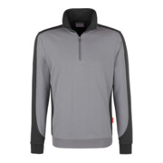Hakro Sweat-shirt zippé Contrast Performance, titane, taille unisexe : S