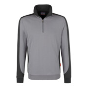 Hakro Sweat-shirt zippé Contrast Performance, titane, taille unisexe XL