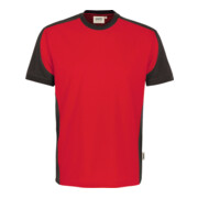 Hakro T-shirt Contrast Performance, rouge, Taille unisexe: 2XL