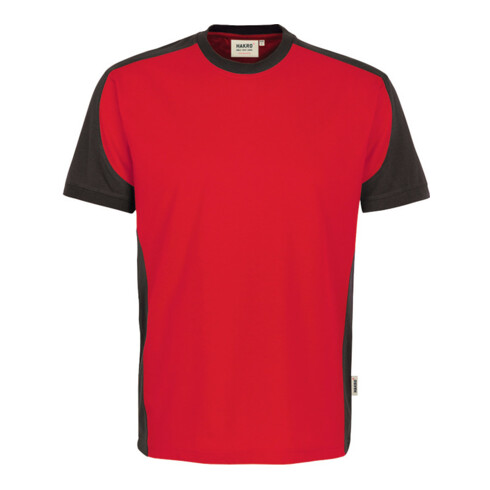 Hakro T-shirt Contrast Performance, rouge, Taille unisexe: 3XL
