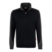 Hakro Zip-Sweatshirt Contrast Performance, schwarz, Unisex-Größe: 3XL