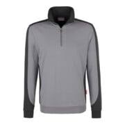 Hakro Zip-Sweatshirt Contrast Performance, titan, Unisex-Größe: L