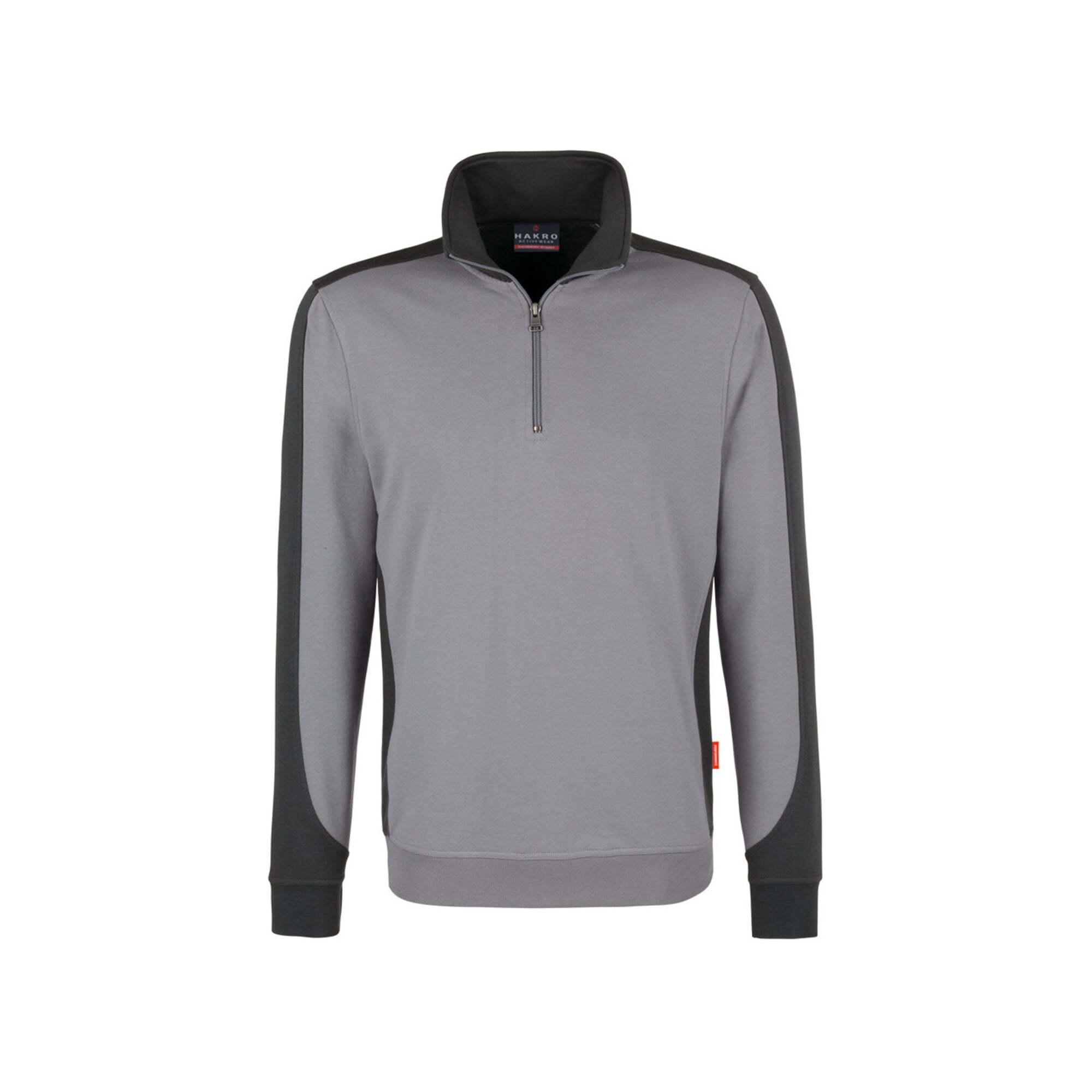 Hakro Zip-Sweatshirt Contrast Performance, titan, Unisex-Größe: S