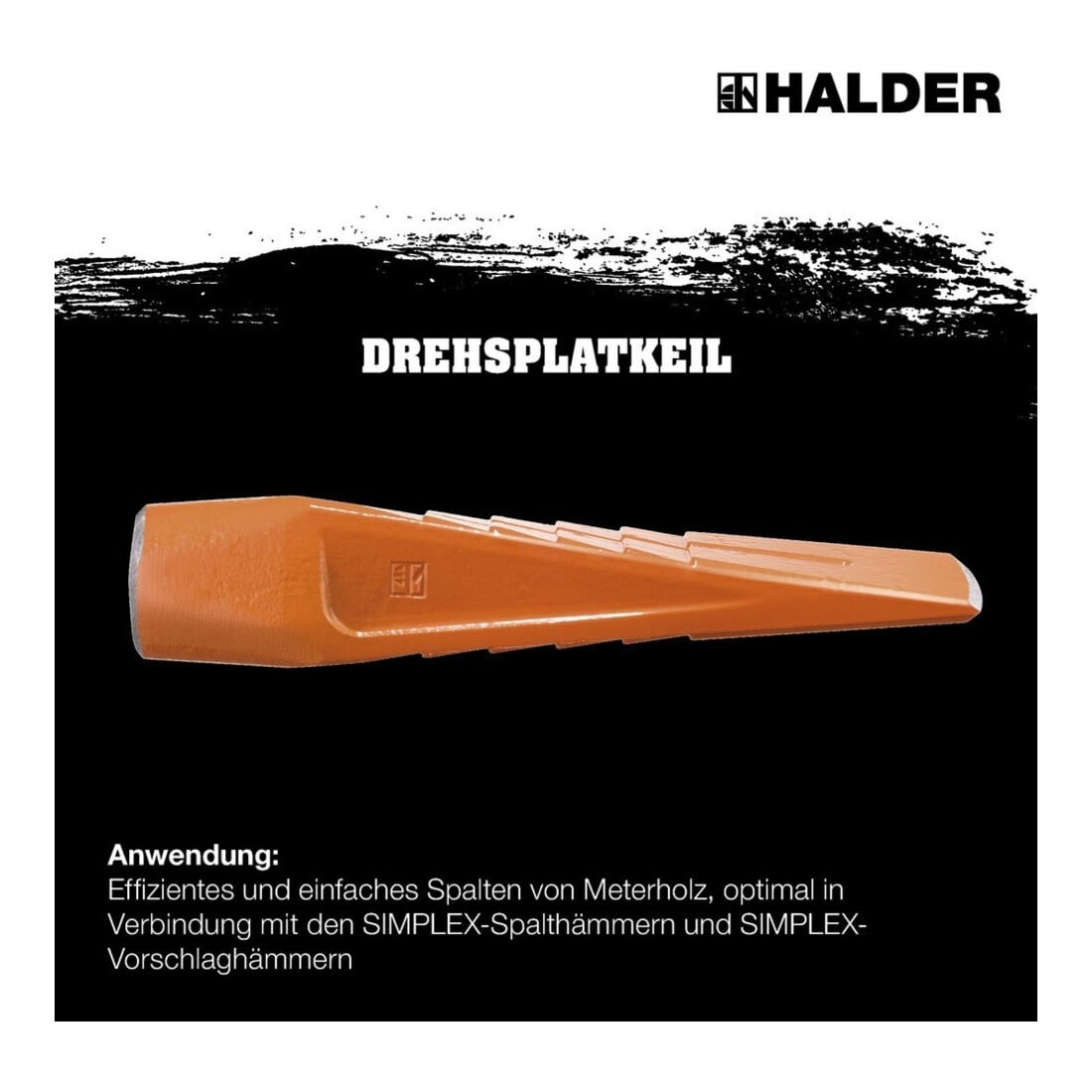 Halder Drehspaltkeil massiv 3000g Gesamt-L-260mm Schneiden-B.50mm