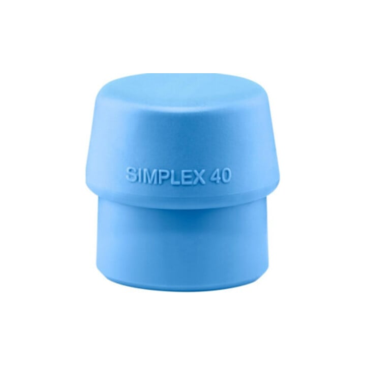 HALDER Embout en plastique TPE-soft pour maillet à frappe amortie SIMPLEX, pièce 40 mm