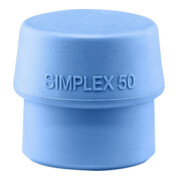 Tête de marteau à face douce Tête SIMPLEX Ø 40mm TPE bleu doux HALDEUR