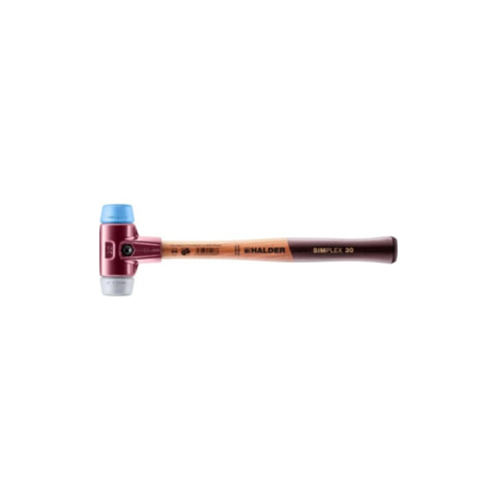 Halder Erwin Schonhammer SIMPLEX L.300mm Kopf-D. 30mm mittelh.HO TPE-soft,blau/TPE-mid,grau