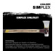 Halder hache simplex lame d'axe simplex 100mm/plateau superplastique 50mm Total.L.765mm-2