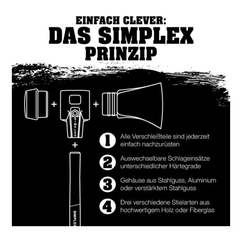Halder hache simplex lame d'axe simplex 100mm/plateau superplastique 50mm Total.L.765mm