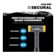 HALDER Maillet anti-rebond anti-rebond avec embout en polyuréthane 30X40 mm-2