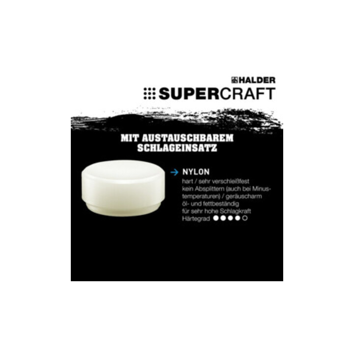 HALDER Maillet anti-rebond avec manche en Hickory 25 mm