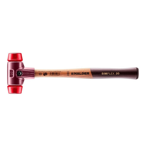 HALDER Maillet anti-rebond SIMPLEX avec embout en plastique (rouge) 30G mm