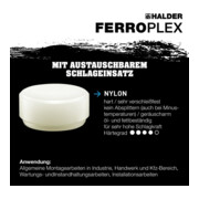 Marteau combiné Halder Ferroplex EH-3677, avec manche en tube d'acier, insert en nylon