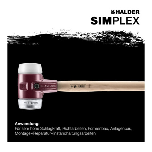 Halder Marteau de forge Simplex 80mm Superpl./WM.