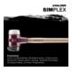 Halder Marteau de forgeron SIMPLEX 60 mm caoutchouc / superplastique avec support boîtier en fonte d'acier
