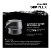 Halder Marteau de forgeron SIMPLEX 60mm caoutchouc avec pied acier moulé-2