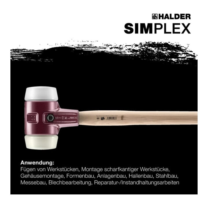 Halder Marteau de forgeron Simplex 80mm Superpl./Nylon