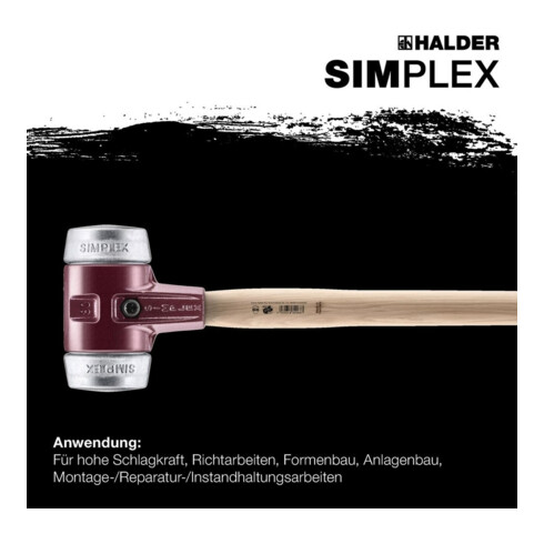 Halder Marteau-pilon Simplex 80mm métal tendre