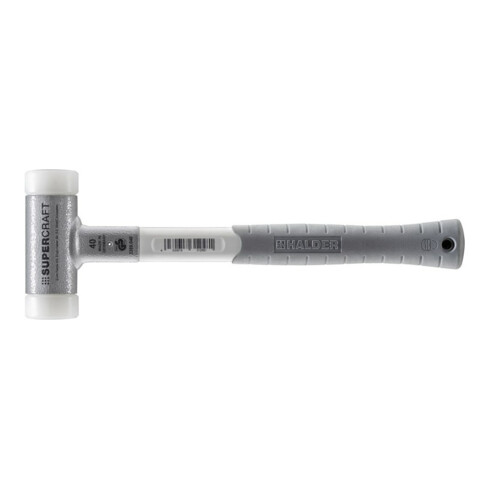 HALDER NORM+TECHNIK Maillet anti-rebond avec manche trimatière,⌀ tête du maillet: 40mm
