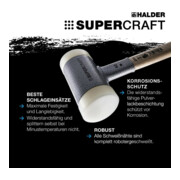 HALDER NORM+TECHNIK Rückschlagfreier Hammer mit 3-Komponentenstiel, Hammerkopf-⌀: 50mm-5