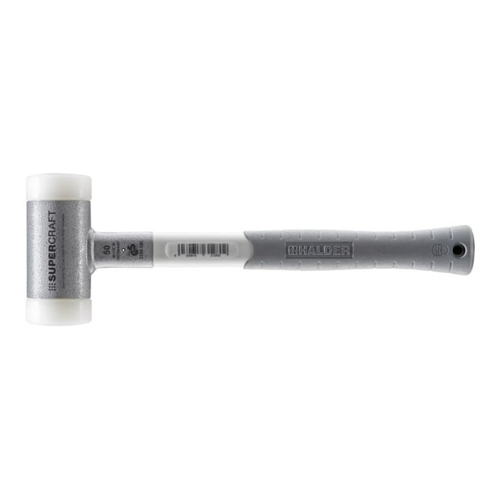 HALDER NORM+TECHNIK Rückschlagfreier Hammer mit 3-Komponentenstiel, Hammerkopf-⌀: 50mm