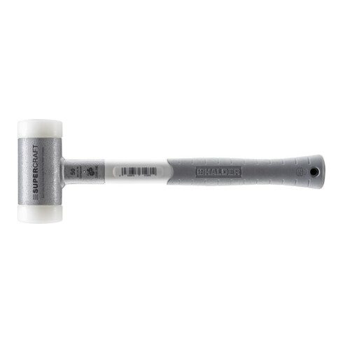 HALDER NORM+TECHNIK Rückschlagfreier Hammer mit 3-Komponentenstiel, Hammerkopf-⌀: 50mm