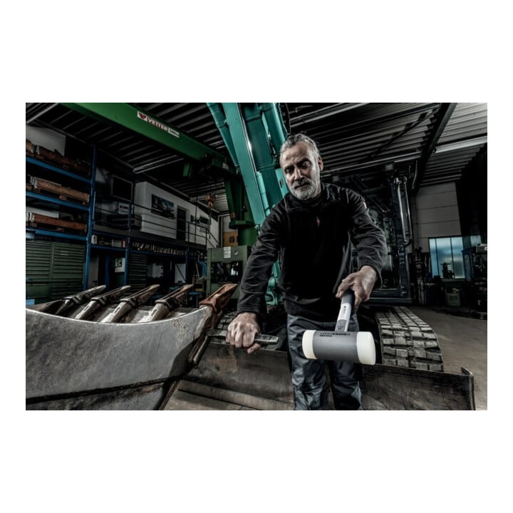 HALDER NORM+TECHNIK Rückschlagfreier Hammer mit 3-Komponentenstiel, Hammerkopf-⌀: 50mm