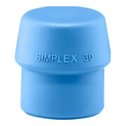 HALDER NORM+TECHNIK SIMPLEX-hamer,'zacht', kunststof dop TPE-soft, blauw, Voor hamerkop-⌀: 30 mm