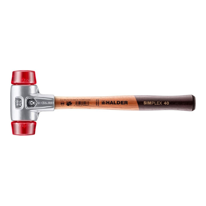 HALDER NORM+TECHNIK SIMPLEX-hamer,'zacht', met kunststof doppen, geel, Behuizing-⌀ / Materiaal: 40Amm