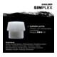 HALDER NORM+TECHNIK SIMPLEX-hamer,'zacht', met superplastic doppen, wit, Behuizing-⌀ / Materiaal: 100Gmm-5