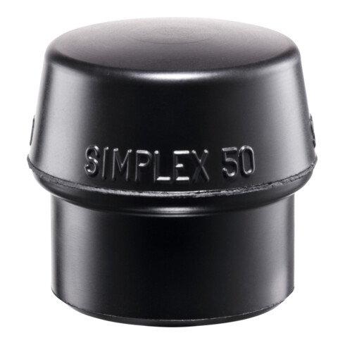 HALDER NORM+TECHNIK SIMPLEX-hamer,'zacht', rubber composiet-dop, zwart, voor hamerkop-⌀: 80 mm
