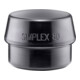 HALDER NORM+TECHNIK SIMPLEX-hamer,'zacht', rubber composiet-dop, zwart, voor hamerkop-⌀: 80 mm-1