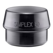 HALDER NORM+TECHNIK SIMPLEX-hamer,'zacht', rubber composiet-dop, zwart, voor hamerkop-⌀: 80 mm