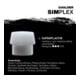 HALDER NORM+TECHNIK SIMPLEX-hamer,'zacht', superplastic dop, wit, voor hamerkop-⌀: 30 mm