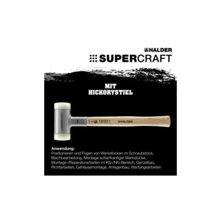 Halder Rückschlagfreier Hammer mit Hickory-Stiel 30 mm