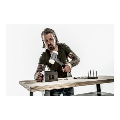 Halder Schonhammer Supercraft EH-3377, mit Stahlrohrstiel, Nyloneinsatz rückschlagfrei