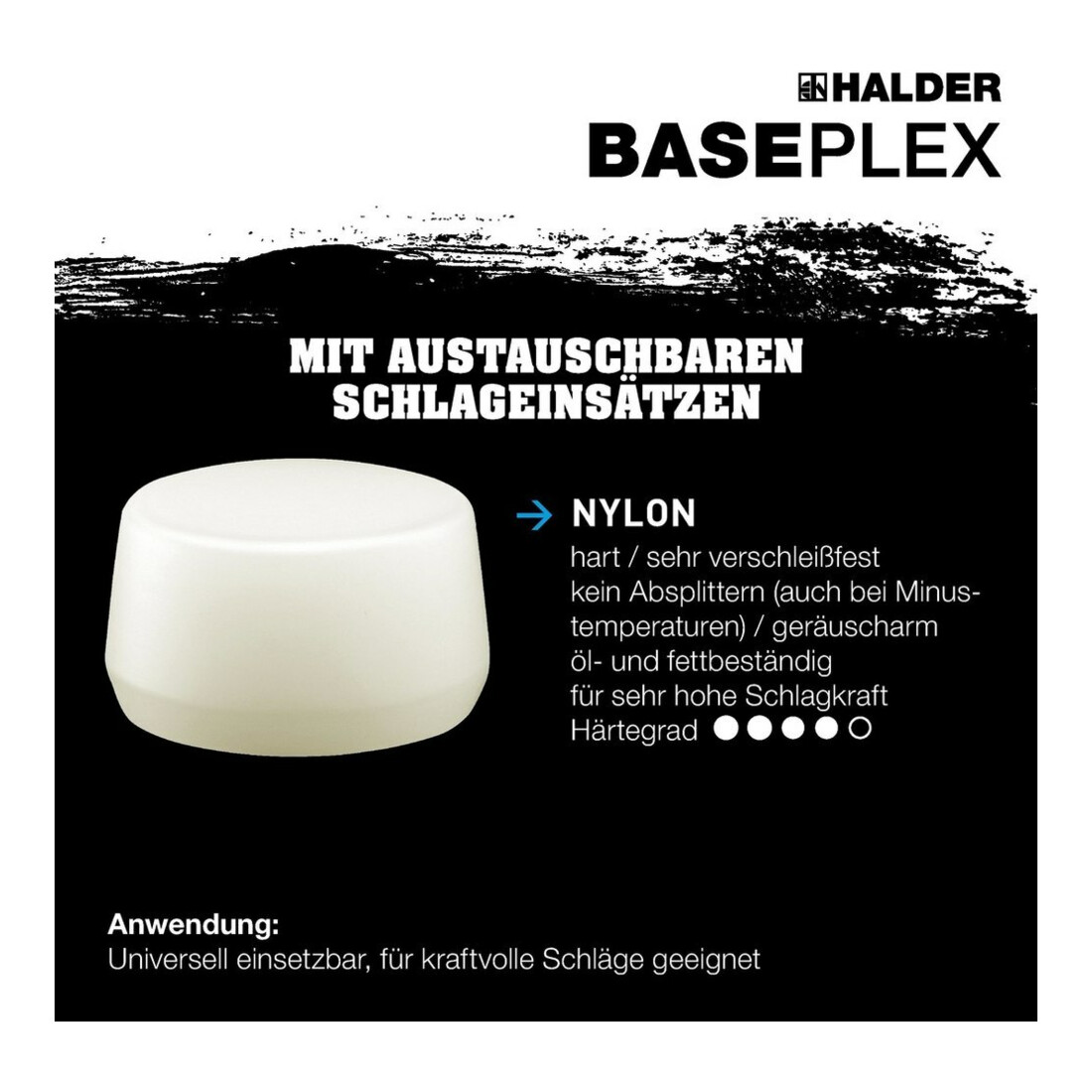 Halder Schonhammer Baseplex EH-3968, Celluloseacetat- + Nylon-Einsatz