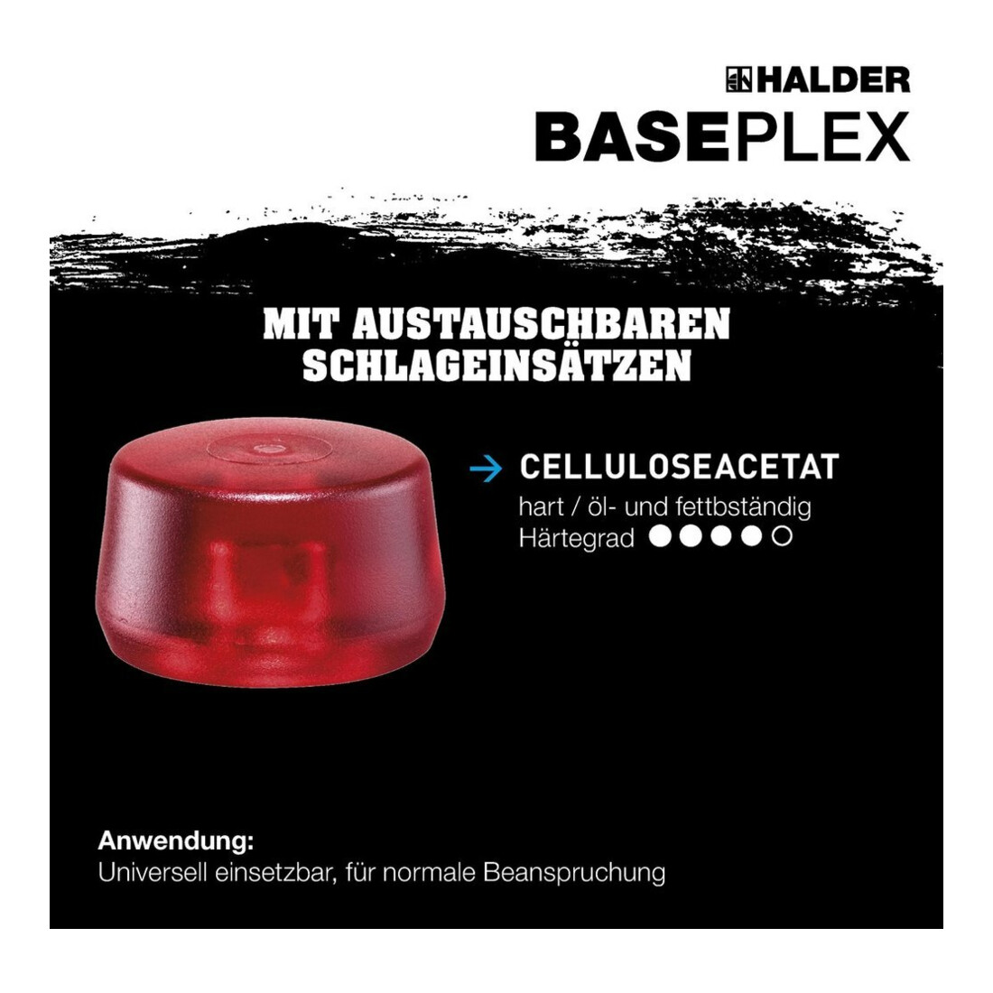 Halder Schonhammer Baseplex EH-3968, Celluloseacetat- + Nylon-Einsatz