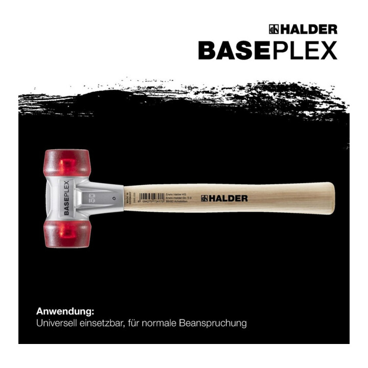 Halder Schonhammer BASEPLEX L.270mm Kopf-D.25mm hart HO Celluloseacetat rot