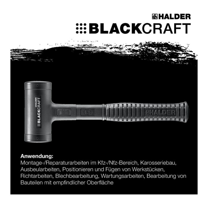Halder Schonhammer BLACKCRAFT Gesamt-L.300mm Kopf-D.40mm STA rückschlagfrei