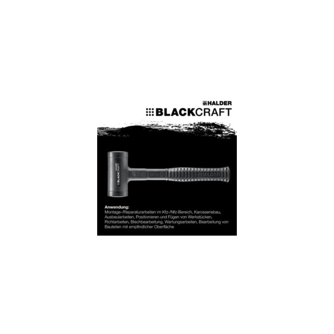 Halder Schonhammer BLACKCRAFT Gesamt-L.310mm Kopf-D.50mm STA rückschlagfrei